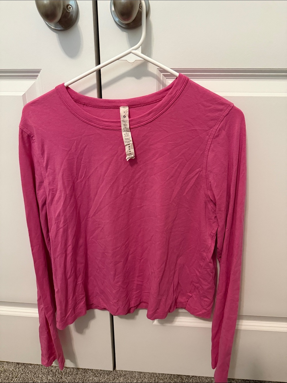 Women’s Lululemon Long Sleeve Crewneck Top - Vibrant Pink